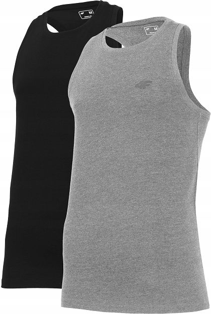 Tshirt czarny+szary melanż TSM010