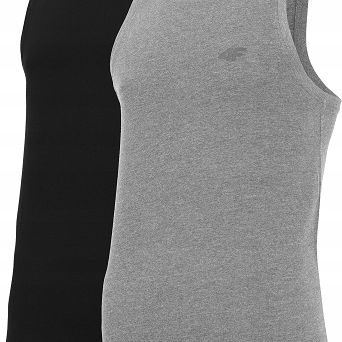 Tshirt czarny+szary melanż TSM010