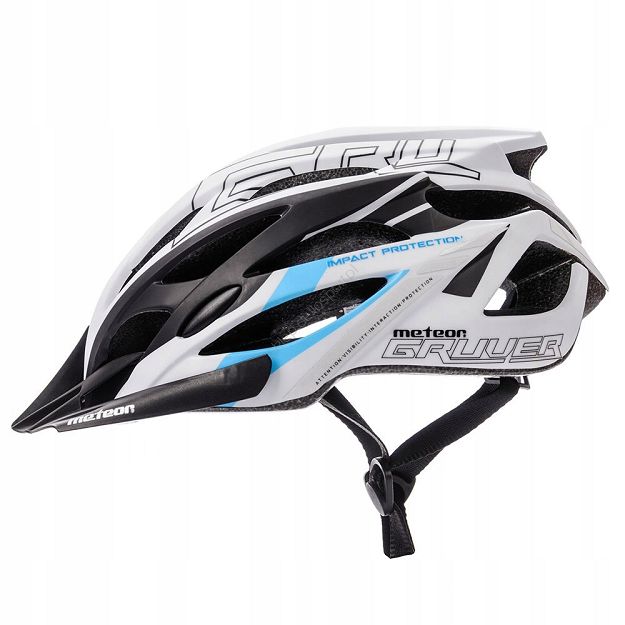 Kask S (52-56)  Meteor GRUVER white/black/blue