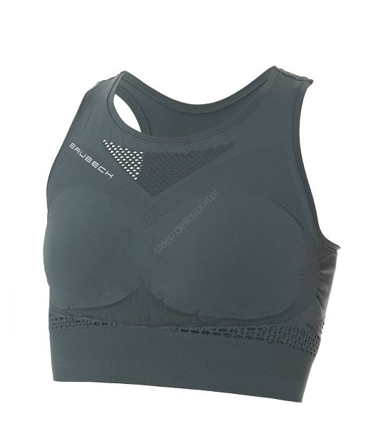 Top damski Brubeck Crop Top GYM zielony CR10210