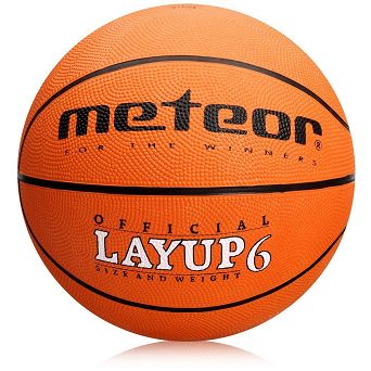 Piłka 6 koszykowa Meteor Layup pomarańczowa 7054