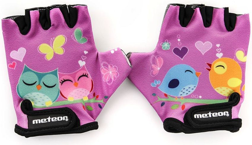 Rękawiczki S rowerowe Meteor Kids Owl 24176