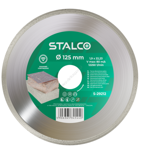 Tarcza diamentowa STALCO 180mm glazura