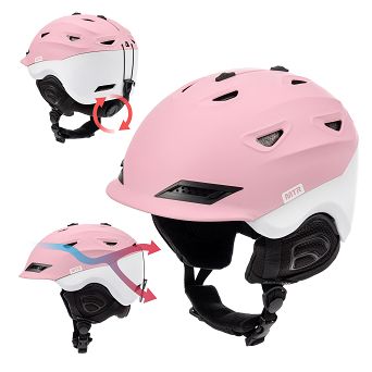 Kask L(58-61) narciarski  Meteor Montara biało-różowy 17293