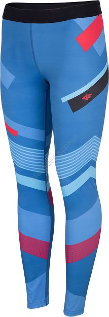 Spodnie damskie fitness 4F multikolor allovers SPDF006 H4L20